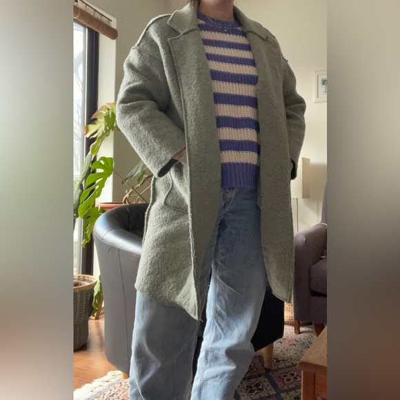Sage green felted coat - Picture 1 of 2
